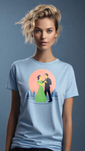 Women's Moon Dancer Tee: Elegant Nighttime Romance